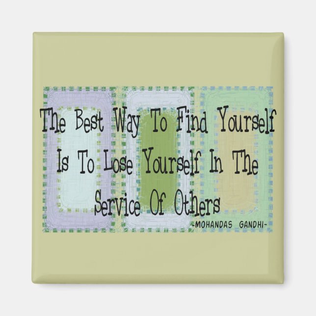 Social Worker (Mahandas Gandhi Quote) Magnet (Front)