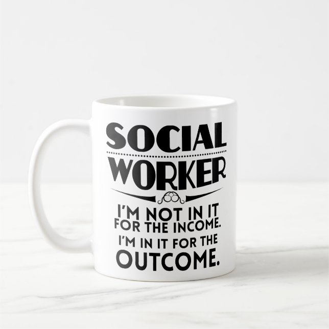 Social Worker Masters Degree Coffee Mug MSW Gift (Left)