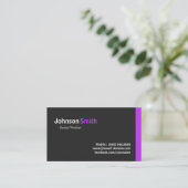 Social Worker - Modern Minimal Purple Business Card (Standing Front)