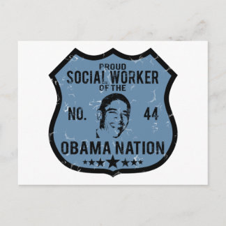 Social Worker Obama Nation Postcard