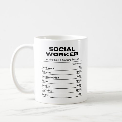 Social Worker Passionate Determined Job Coffee Mug