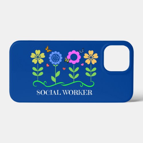 Social Worker Pastel Springtime Design iPhone 13 Mini Case