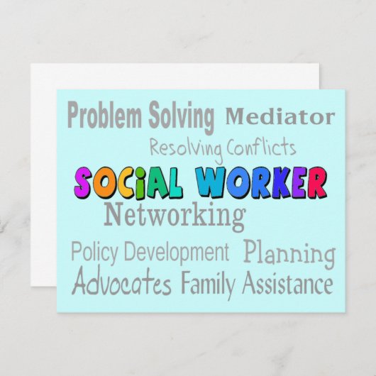Social Worker Professional Duties Design (Front/Back)