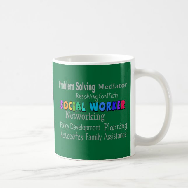 Social Worker Professional Duties Design Coffee Mug (Right)
