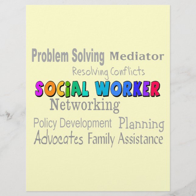 Social Worker Professional Duties Design Flyer (Front)
