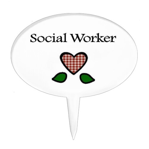 Social Worker Red GH Cake Topper