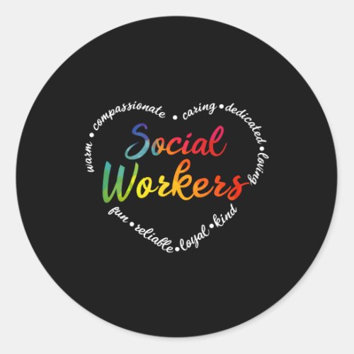 Social Worker Social Work Caseworker Public Servan Classic Round Sticker