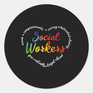 Social Worker Social Work Caseworker Public Servan Classic Round Sticker