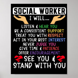 Social Worker Social WorkerI Will…Listen Hear Poster