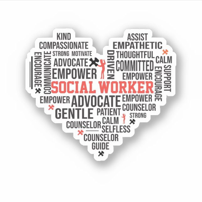Social Worker, Student Graduation,School Counselor Sticker (Front)