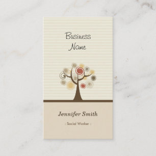 Social Worker - Stylish Natural Theme Business Card