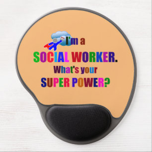 Social Worker Superhero Humor Gel Mouse Pad