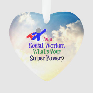 Social Worker Superhero Ornament
