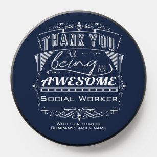 Social Worker Thank You Appreciation PopSocket