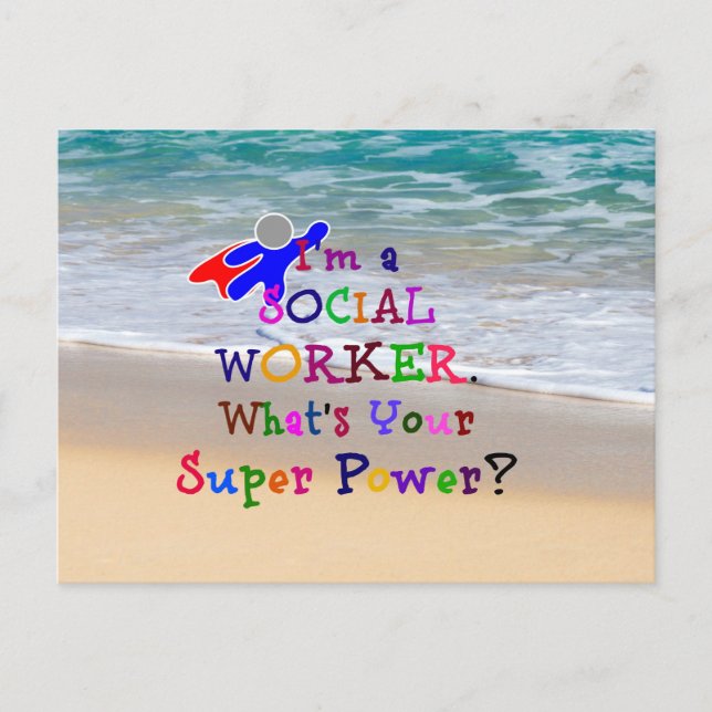 Social Worker to the Rescue Postcard (Front)