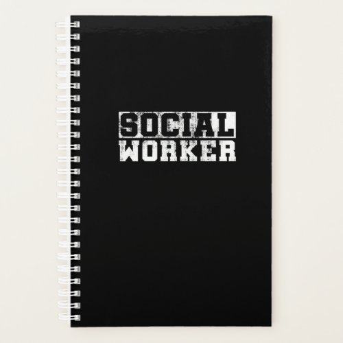 Social Worker Vintage Funny Job Title School Worke Planner