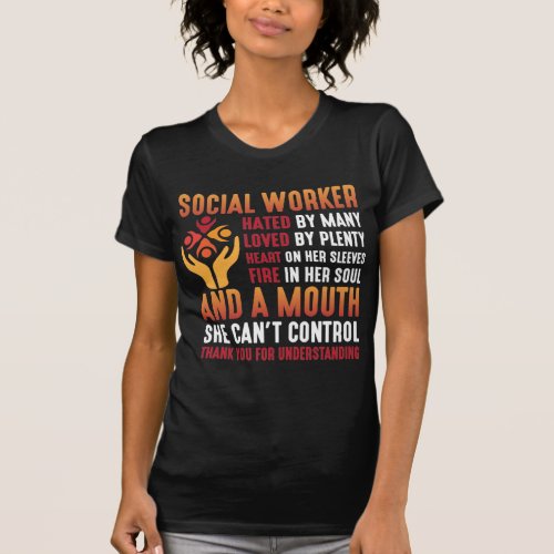 Social Worker Woman Educator Social Working Girl T_Shirt