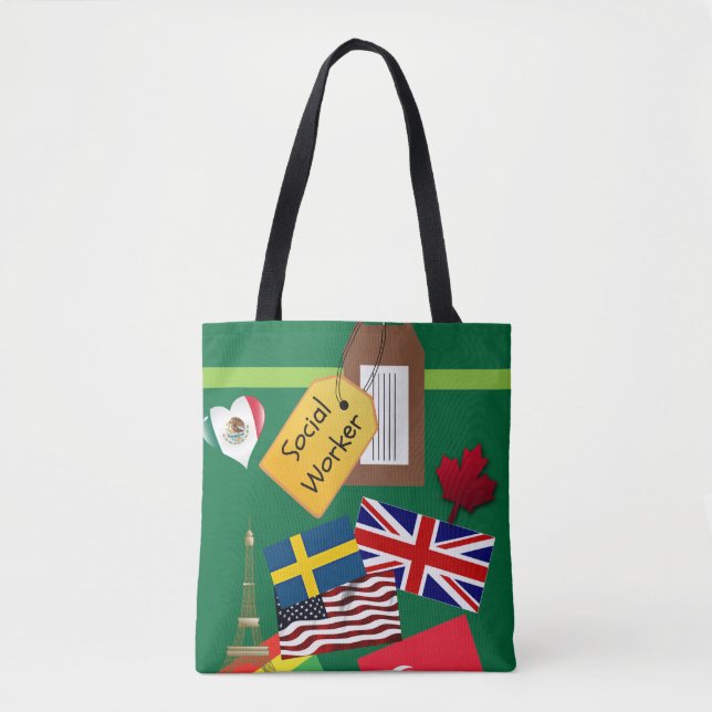 Social Worker, World Traveler Tote Bag (Front)