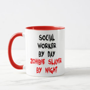 Social Worker Zombie Joke Mug