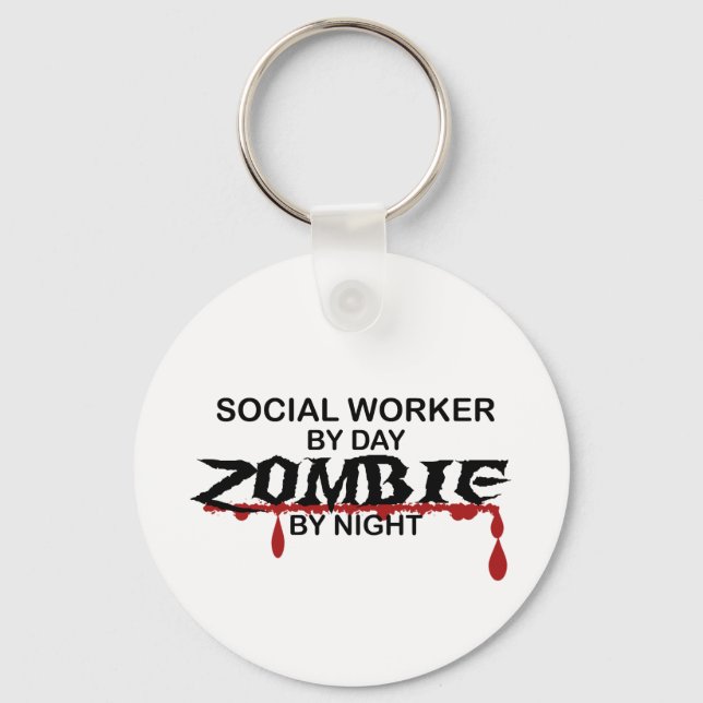 Social Worker Zombie Keychain (Front)