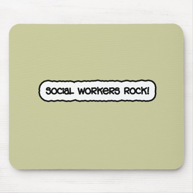 Social Workers Rock! Mouse Pad (Front)