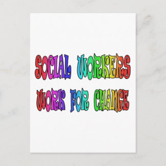 Social Workers Work For Change Postcard