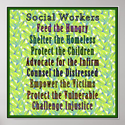 Social Workers Work Poster