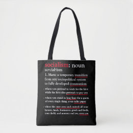 Socialism defined (black) tote