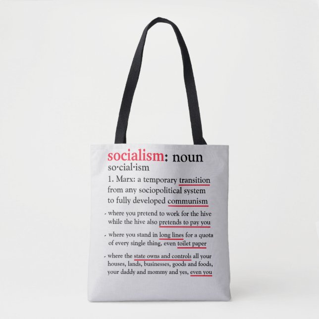 Socialism defined tote bag (Front)