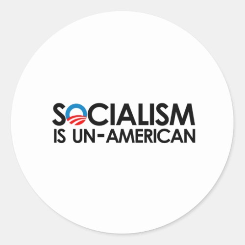 Socialism is un_American Classic Round Sticker