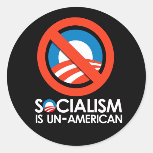 Socialism is UnAmerican Classic Round Sticker