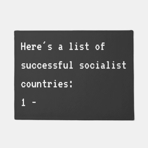 Socialism sucks doormat