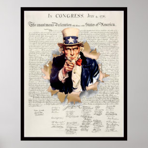 Socialism USA ~ Uncle Sam ~ Over My Dead Body! ~*~ Poster