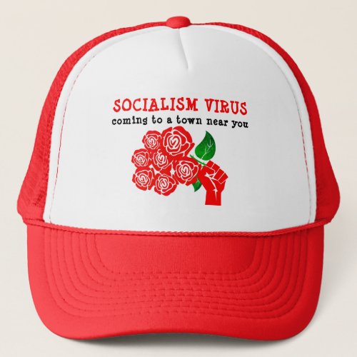 Socialism virus trucker hat