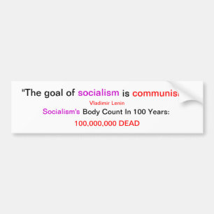 Socialism's Body Count Bumper Sticker