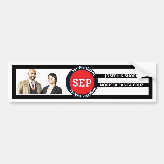 Socialist Equity Party Ticket 2020 Bumper Sticker (Front)