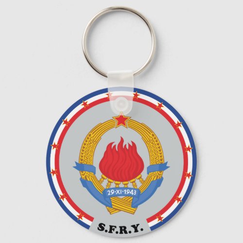 Socialist Federal Republic of Yugoslavia Emblem Keychain