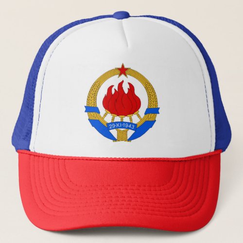 Socialist Federal Republic of Yugoslavia Emblem Trucker Hat