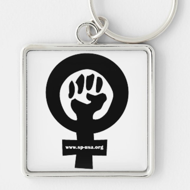 Socialist Feminist Keychain (Front)