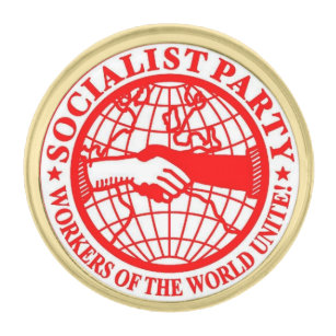 Socialist Party USA Gold Finish Lapel Pin