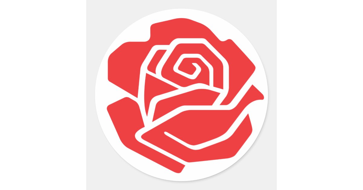 Socialist Rose Sticker