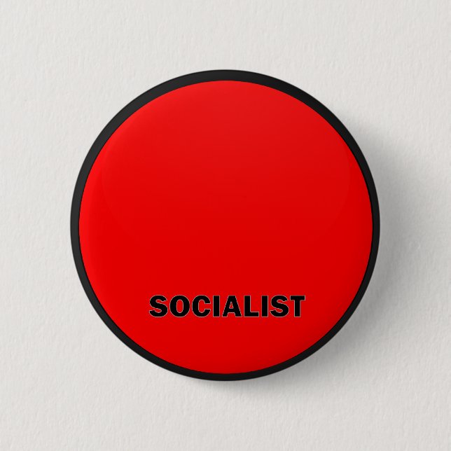Socialist Roundel quality Flag Pinback Button (Front)