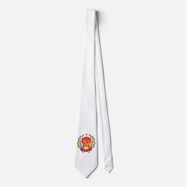 Socialist Russia national emblem Neck Tie (Front)