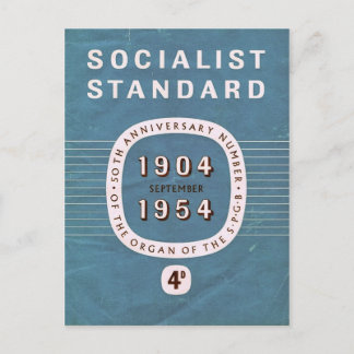 Socialist Standard 50th anniversary Postcard