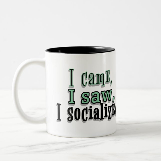 Socialize Two-Tone Coffee Mug (Left)