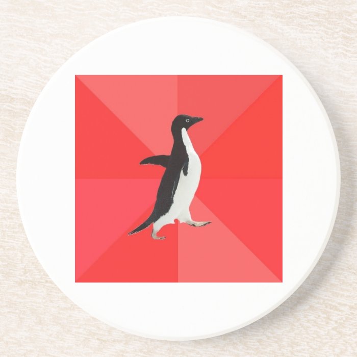 Socially Awesome Penguin Advice Animal Meme Drink Coaster