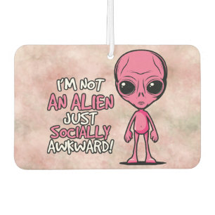 Socially Awkward Alien Cartoon Air Freshener