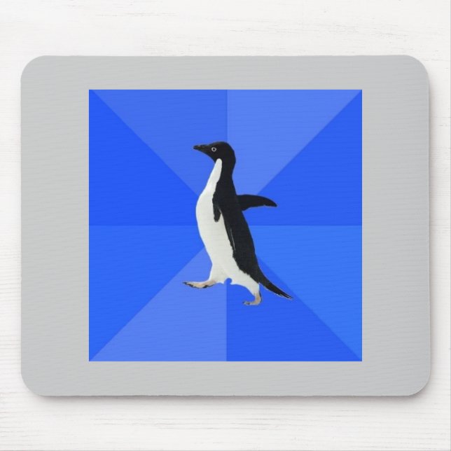Socially Awkward Penguin Advice Animal Meme Mouse Pad (Front)