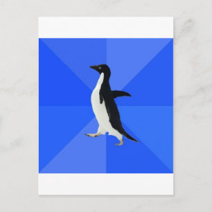 Socially Awkward Penguin Advice Animal Meme Postcard