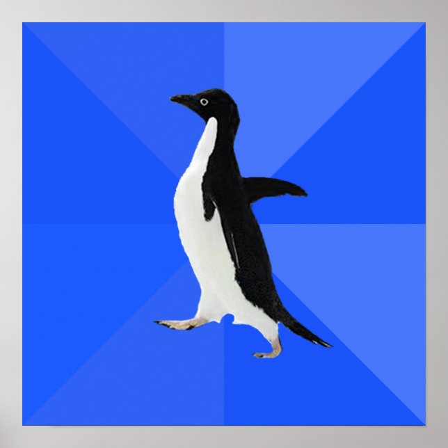 Socially Awkward Penguin ("Customize" to add text) Poster (Front)